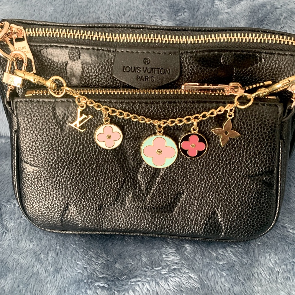 Gold and Multicolor Keychain, bag charm